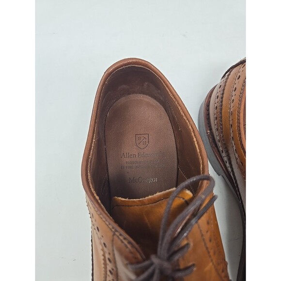 Allen Edmonds McGregor Derby Dress Shoes Mens Size 8.5 E Brown Leather Wingtip - Picture 9 of 11